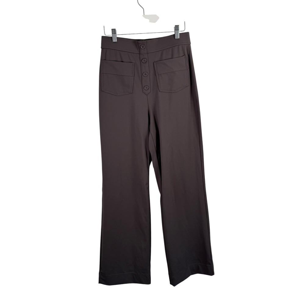 Halara DayStretch High Waisted Pockets Straight Leg Pants Deep Grey Women Medium - Picture 2 of 10